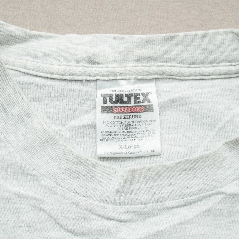 Vintage 90s Y2k El Paso‎ Texas Flag Gray T Shirt Adult XL Tultex